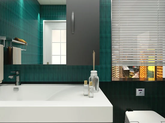 Revestimento de pedra natural flexível preto banheiro exibir azulejos de parede de mosaico para fundo